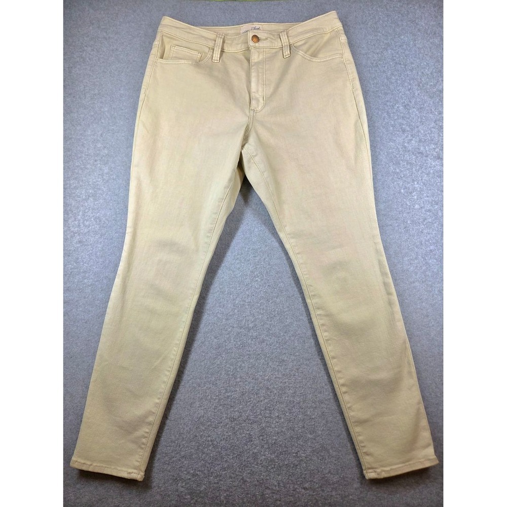 Universal Thread High Rise Skinny Jeans Cream Khaki Size 12R Stretch Denim